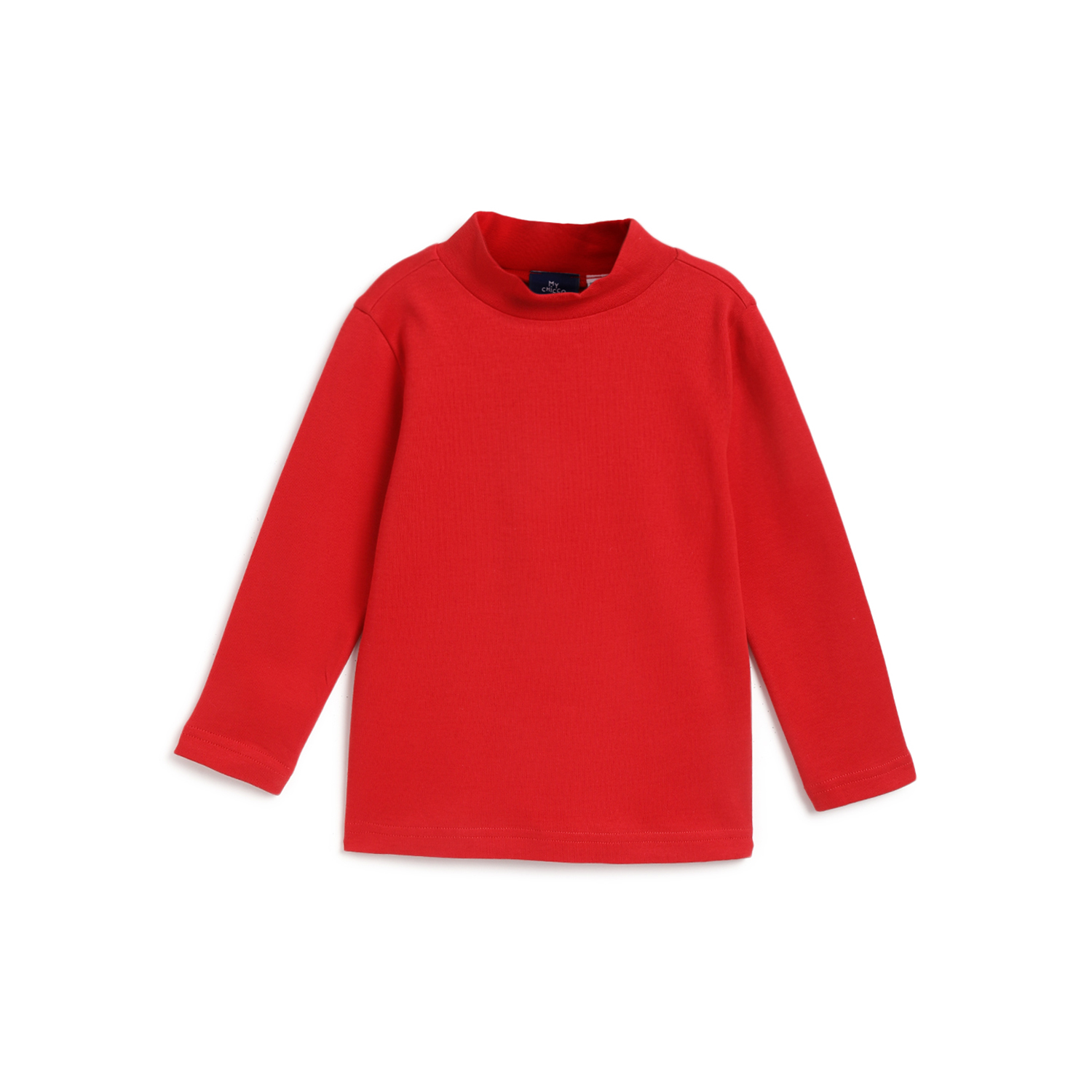 Boys Solid Long Sleeve T-Shirt-Medium Red